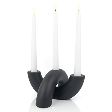 Nordic Style Ceramic Candle Holder Set - Modern Minimalist Home Decor