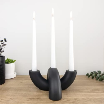 Modern Minimalist Ceramic Candle Holder Set for Home Decor