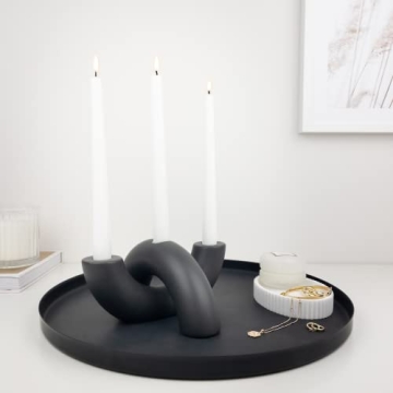 Modern Minimalist Ceramic Candle Holder Set for Home Decor