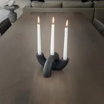 Modern Minimalist Ceramic Candle Holder Set for Home Decor