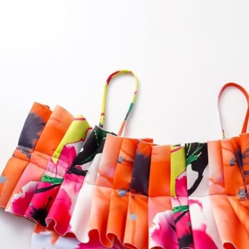 Vintage Inspired Women's Swimsuit Set with Stylish Skirt