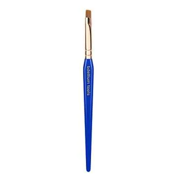 Bdellium Tools Professional Makeup Brush - Golden Triangle 714 Flat Eye Definer - With All Vegan and Soft Synthetic Fibers, For Smooth Application and Even Consistency (Blue, 1pc)