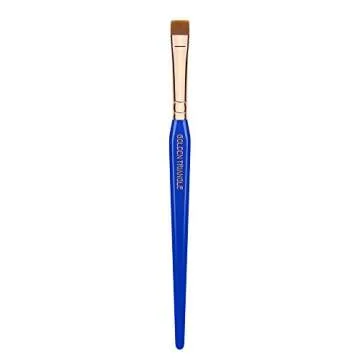 Bdellium Tools Professional Makeup Brush - Golden Triangle 714 Flat Eye Definer - With All Vegan and Soft Synthetic Fibers, For Smooth Application and Even Consistency (Blue, 1pc)