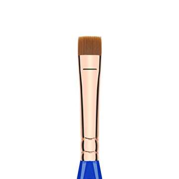 Bdellium Tools Professional Makeup Brush - Golden Triangle 714 Flat Eye Definer - With All Vegan and Soft Synthetic Fibers, For Smooth Application and Even Consistency (Blue, 1pc)