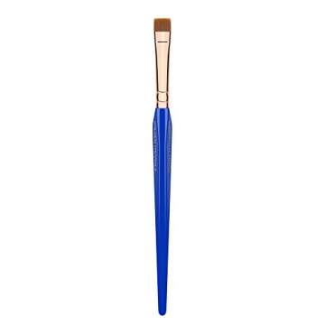 Bdellium Tools Professional Makeup Brush - Golden Triangle 714 Flat Eye Definer - With All Vegan and Soft Synthetic Fibers, For Smooth Application and Even Consistency (Blue, 1pc)