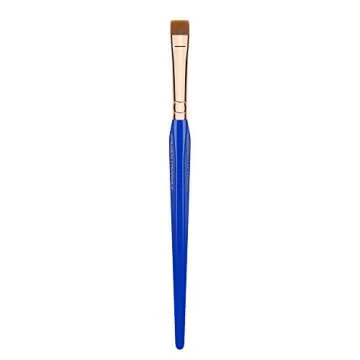 Bdellium Tools Professional Makeup Brush - Golden Triangle 714 Flat Eye Definer - With All Vegan and Soft Synthetic Fibers, For Smooth Application and Even Consistency (Blue, 1pc)