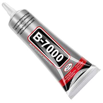 B7000 Jewelry Glue for Jewelry Making, FITTDYHE 4PCS 50ML Clear Glue Rhinestone Clear Glue Fabric Glue, Multipurpose Super Adhesive B-7000 Glue for Phone Repair Nail Art Wood Glass Charms