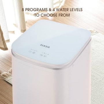 HAVA Portable Washing Machine Compact Design, Fully Automatic with 8 Wash Cycles