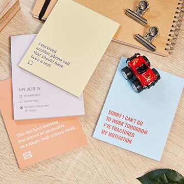 Juvale 8 Pack Funny Notepads with Sarcastic Sayings, Demotivational Notebooks for The Office, Cowork...