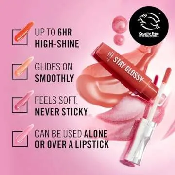 Rimmel London Stay Glossy Lip Gloss - Perfect Peony 0.18oz