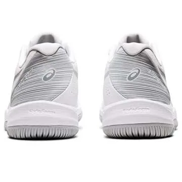 ASICS Women's Solution Swift FlyteFoam Tennis Shoes, 10.5, White/Pure Silver