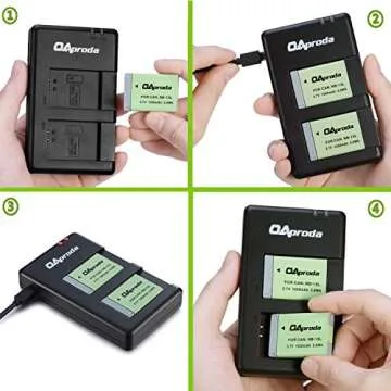 OAproda Dual USB NB-13L Battery Set for Canon PowerShot Cameras