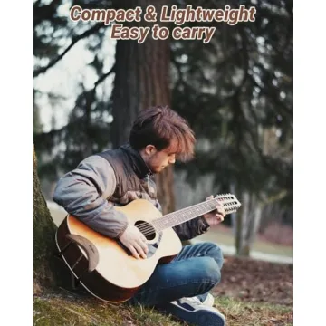 Compact Solid Wood Acoustic Guitar Stand for Travel