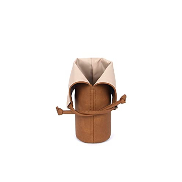 Vegan Travel Makeup Brush Holder Stylish Faux Leather Organizer