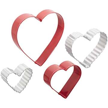 Wilton From The Heart Nesting Cookie Cutter Set, from Bite Sized to 5-inch Heart Cookies, Share the ...