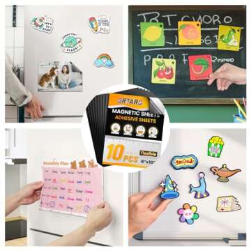 Grtard 10 Pack Magnetic Sheets for Custom Crafts and More