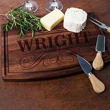 Personalized Cutting Board, 11 Designs & 5 Wood Styles Cutting Board - Wedding Gifts for the Couples, Housewarming Gifts, Christmas Gift for Parents and Grandma 6x9