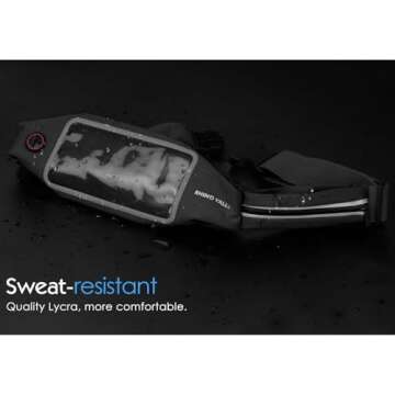 Rhino Valley Running Belt Waist Pack, Water Resistant Sports Fanny Pack for Women Men, Belt Bag with...