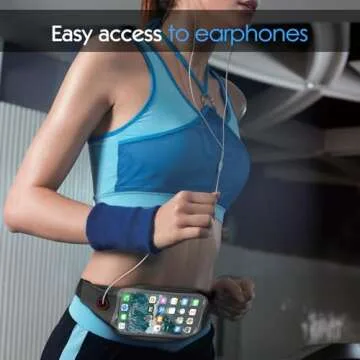 Rhino Valley Running Belt Waist Pack, Water Resistant Sports Fanny Pack for Women Men, Belt Bag with Dual Pockets and Adjustable Waist Strap, Workout Phone Holder for iPhone 15/14/13 Pro/13/12 Pro/12