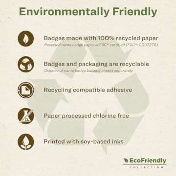 Avery EcoFriendly Recycled Name Tags, 2-1/3" x 3-3/8", White, Removable Adhesive, 160 Printable Name Badges (42395)
