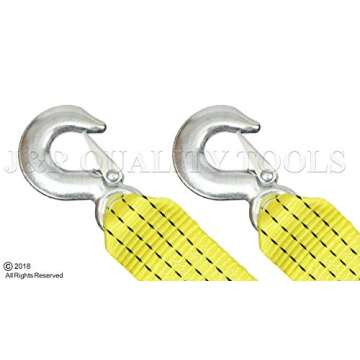 10,000 LB Heavy Duty Tow Strap with Safety Hooks