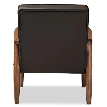 Baxton Studio Sorrento Armchair, 1 Seater, Brown