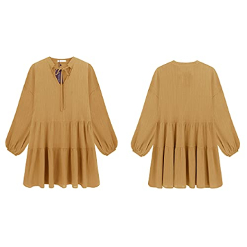 Stylish R.Vivimos Women’s Fall Casual Swing Mini Dress