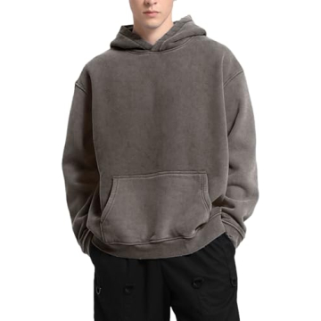 Dnzzs Oversized Acid Wash Hoodie for Women - Cozy Vintage Style