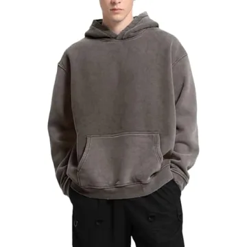 Dnzzs Oversized Acid Wash Hoodie for Women - Cozy Vintage Style