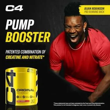 Cellucor C4 Original Pre Workout Powder Fruit Punch | Vitamin C for Immune Support | Sugar Free Preworkout Energy for Men & Women | 150mg Caffeine + Beta Alanine + Creatine | 30 Servings