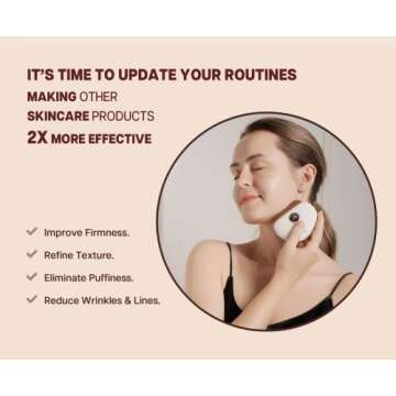 VRAIKO LUX1 Gua Sha Facial Tools, Face Sculpting Tool, Electric Face Massager with 3-Level Heat & Vibration & 1000mAh Battery, Anti-Aging, Neck & Face Lift, Wrinkle and Puffiness Reduction