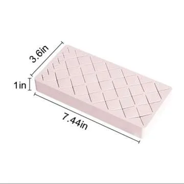 Silicone Lipstick Holder 18+6 Slots, Cosmetic Organizer Stand Square Makeup Display Case for Brush Lip Eye Stick Nail Polish Brushes Eyebrow, Premium Cosmetic Organizer-Pink