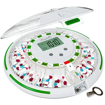 Pointells - Automatic Pill Dispenser with Sound Alarm for Timed Medicine Organizer - 28 Day Pill Dis...