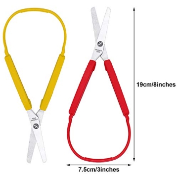 Loop Scissors for Safe Creative Cutting - 3 Color Set