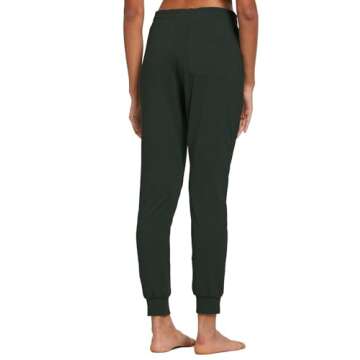 BALEAF Womens Sweatpants Cotton Joggers with Pockets Lounge Sweat Pants Tapered Casual Running Workout Yoga Army Green Size S