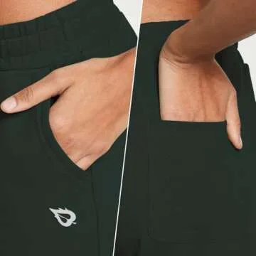 BALEAF Womens Sweatpants Cotton Joggers with Pockets Lounge Sweat Pants Tapered Casual Running Workout Yoga Army Green Size S