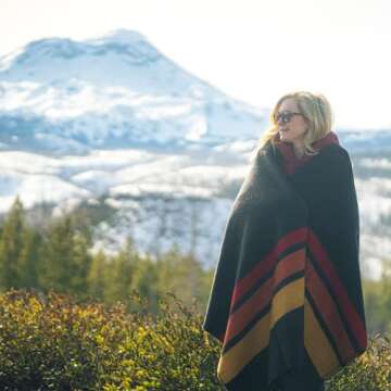 Arcturus Rainier Wool Blanket - 4.5lbs Warm, Heavy, Washable, Large | Great for Camping, Outdoors, Survival & Emergency Kits (Sunset Peak)