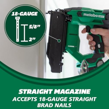 Metabo HPT Cordless Brad Nailer Kit - Lightweight & Powerful