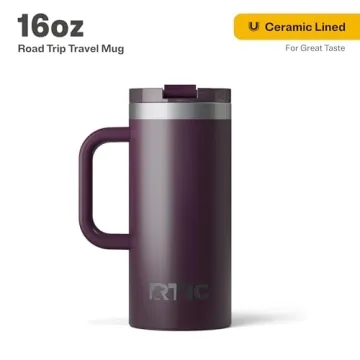 RTIC 16oz Insulated Travel Mug with Handle and Lid
