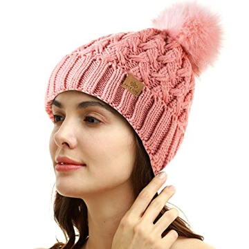 Stylish PAGE ONE Chunky Cable Knit Winter Beanie