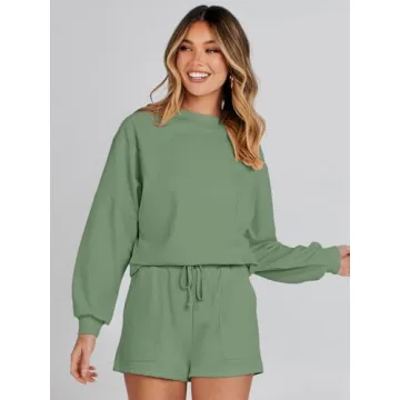 Stylish MEROKEETY Women's 2024 Lounge Set - Cozy & Chic