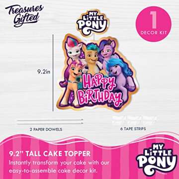 Treasures Gifted Officially Licensed My Little Pony Cake Topper - My Little Pony Cake Decorations - ...