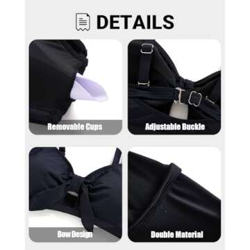 Tempt Me Women's Elegant Black High Waisted Swimsuit