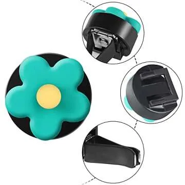 Frienda 8 Pieces Daisy Flower Air Freshener Cute Flower Car Clips Air Vent Clip Car Accessories Interior Decor for Women Girls Charm Colorful Air Vent Decorations(Bright Colors)