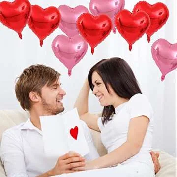 Littleloverly Heart Foil Balloons for Valentine's Day