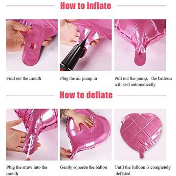 Littleloverly Heart Foil Balloons for Valentine's Day