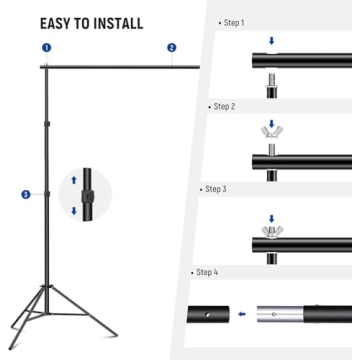 Neewer Photo Studio Backdrop Support System Adjustable 10ft