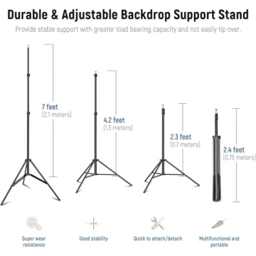 Neewer Photo Studio Backdrop Support System Adjustable 10ft
