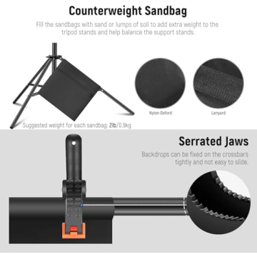 Neewer Photo Studio Backdrop Support System Adjustable 10ft