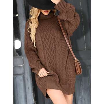 Trendy ANRABESS Oversized Sweater Dress for Fall